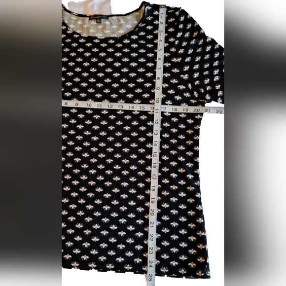 Adrianna Papell Y2K Whimsigoth Bell Sleeve Black Knit Top Size XL Flowy - Picture 5 of 8